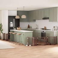 Vrata za pse s vratašcima, 15 panela, sklopiva, 50 x 60 x 2 cm