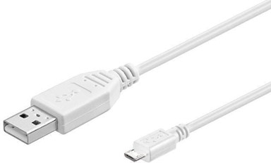 USB 2.0 Kabel A–Micro USB B, 5 m, bijeli