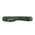 MAZZINI SOFAS Tamno zelena kutna garnitura (desni kut) Vanda, 384x284x85 cm