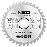 NEO TOOLS karbidni list kružne pile 185 x 30 mm, 36 zuba
