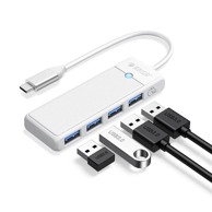 ORICO USB-C Hub PAPW4A-C3, 4 porta, 4 x USB-A 3.0, 1 m, bijela