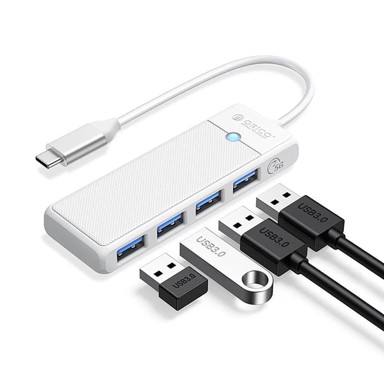 ORICO USB-C Hub PAPW4A-C3, 4 porta, 4 x USB-A 3.0, 1 m, bijela