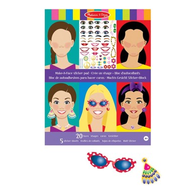 Set naljepnica za djevojčice Lica