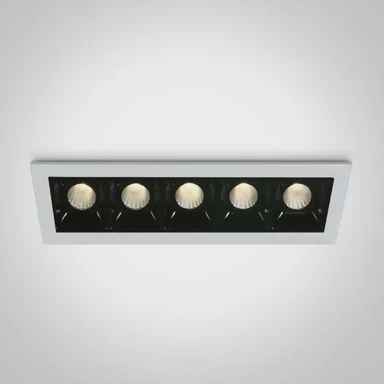 ONE LIGHT Ugradbena led svjetiljka 5x2w ww 30deg ip20 700ma dimm bijela dm50502b/w/w