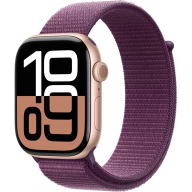 APPLE Pametni sat Series 10 GPS 46mm, Rose Gold aluminijsko kućište, Plum Sport Loop