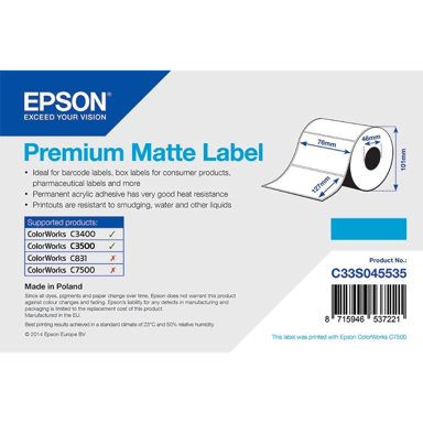 EPSON Naljepnica Premium Matte Label, bijela