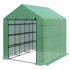 HOMESTAR Staklenik s hladnim okvirom dvokatni 103x61x103 cm, prirodan
