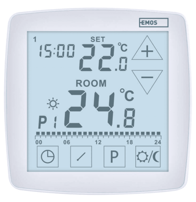 EMOS Sobni termostat P56A01, OpenTherm, žičani, programabilni