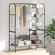 Stalak za odjeću s policama, sivi Sonoma, 120x44x160 cm