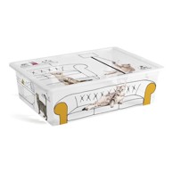 KIS Bijela plastična kutija za pohranu s poklopcem 55x39x16 cm C Box Style 