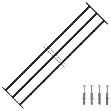 Rešetka za prozor, 174 x 45 cm, crna