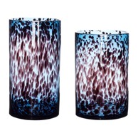 HÜBSCH Set od 2 vaze staklene Hazy