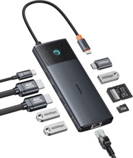 BASEUS Docking stanica 10-u-1 USB-C, 10 Gbps, 4K@120Hz, 2x HDMI, 2x USB-C