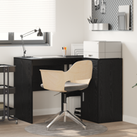 Radni stol kut 102x88x75 cm, crni hrast
