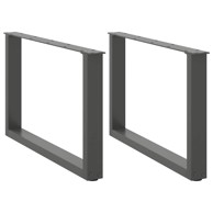 Noge stolića za kavu U-oblika 2 kom antracit 70x(42-43)cm čelik