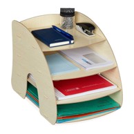NORTHIX Pretinac za dokumente s 4 A4 ladice, stolni organizator