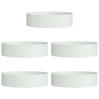 Set bijelih sadilica veliki, metal, bijela, cilindrična