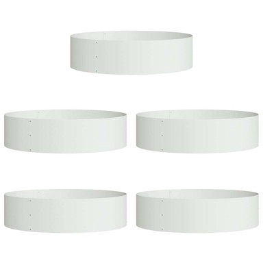 Set bijelih sadilica veliki, metal, bijela, cilindrična