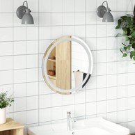 LED kupaonsko ogledalo, Ø 50 cm, prozirno