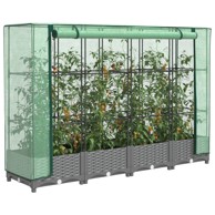 Povišena gredica s pokrovom za staklenik 160 x 40 x 123 cm