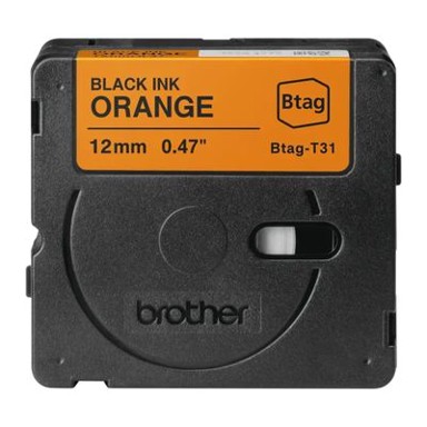 BROTHER Traka za označavanje BTAGT31, 12 mm, crna na narančastoj