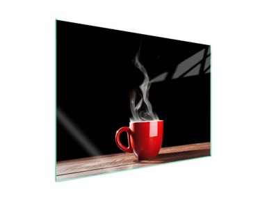 Staklena zaštitna ploča za štednjak 70x52 cm, motiv Kava