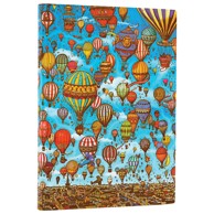 PAPERBLANKS Notes midi, 12 × 17,5 cm, crte, 88 listova, s gumicom, Balloon Festival Flexis (FB9910-9)