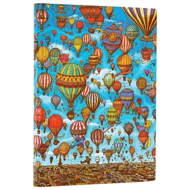 PAPERBLANKS Notes midi, 12 × 17,5 cm, crte, 88 listova, s gumicom, Balloon Festival Flexis (FB9910-9)