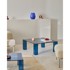 KAVE HOME Stolić za kavu Adularia 85x85 cm stakleni plavi