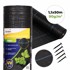MULTIGARDEN tkanina protiv korova, UV-otporna, 90 g/m², 1,1 × 50 m, s klinovima, crna