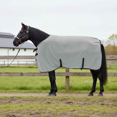 Pokrivač za konje, sivo-rozi, 105 cm, poliester