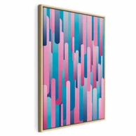 Slika Šareni klipovi, jednodijelna, okomita, 80x120 cm, u prirodnom drvenom okviru