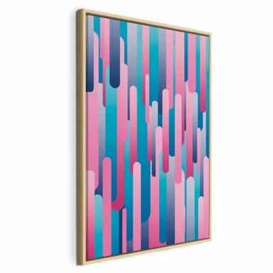 Slika Šareni klipovi, jednodijelna, okomita, 80x120 cm, u prirodnom drvenom okviru