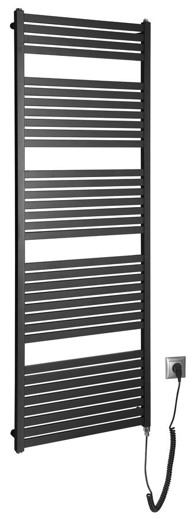 AQUALINE Električni radijator TONDI-E, 600 x 1690 mm, 800 W, crni mat