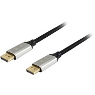 EQUIP Kabel DisplayPort 1.4, 8K@60 Hz, 10 m, premium, sivi