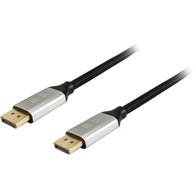 EQUIP Kabel DisplayPort 1.4, 8K@60 Hz, 10 m, premium, sivi