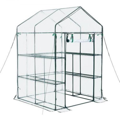 VEVOR Staklenik 137x137x196 cm, zeleni