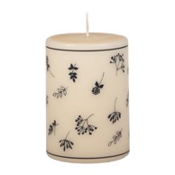 UNIPAR Svijeća Fleur 48 h, bež-plava