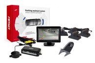 AMIO Parking senzori, 4 kom, crni, za kAMIOne, TFT01 4,3'' zaslon, buzzer, HD-502-IR kamera za rikverc