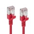 Mrežni spojni kabel, U/FTP, kategorija 6A, tanka izvedba, LSZH, duljina 0,5 m, crvena
