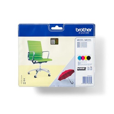 BROTHER Uložak za tintu, LC229XLVALBPDR, original, crna, cijan, magenta, žuta