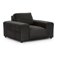 ROPEZ Tamno siva fotelja od samta Justin, 119x108x79 cm