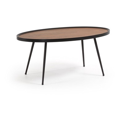 KAVE HOME Stolić za kavu Kamelia u orahovom dekoru crni