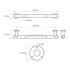 SAPHO Zidna ručka za kupaonicu od nehrđajućeg čelika 45,5 cm 
