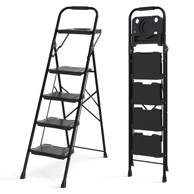 NORTHIX Sklopive metalne ljestve s 4 stepenice, 150 kg