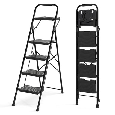 NORTHIX Sklopive metalne ljestve s 4 stepenice, 150 kg