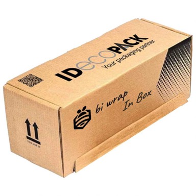 BI WRAP BOX Omotni saćasti papir, rola, 80 g, 38 cm x 50 m, u kutiji, smeđi
