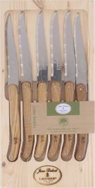 JEAN DUBOST Set noževa s ručkom od hrastovog drva, 6 komada