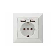 DIGITUS Utičnica, Adapter za Napajanje, s 2 USB Priključka