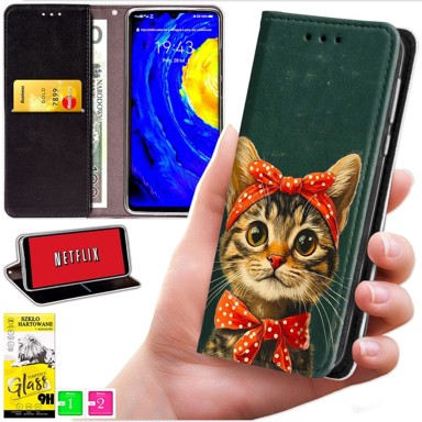 BLUEMOON Futrola tipa novčanik za Motorola Edge 50 Fusion - maska sa umetkom + staklo 9H